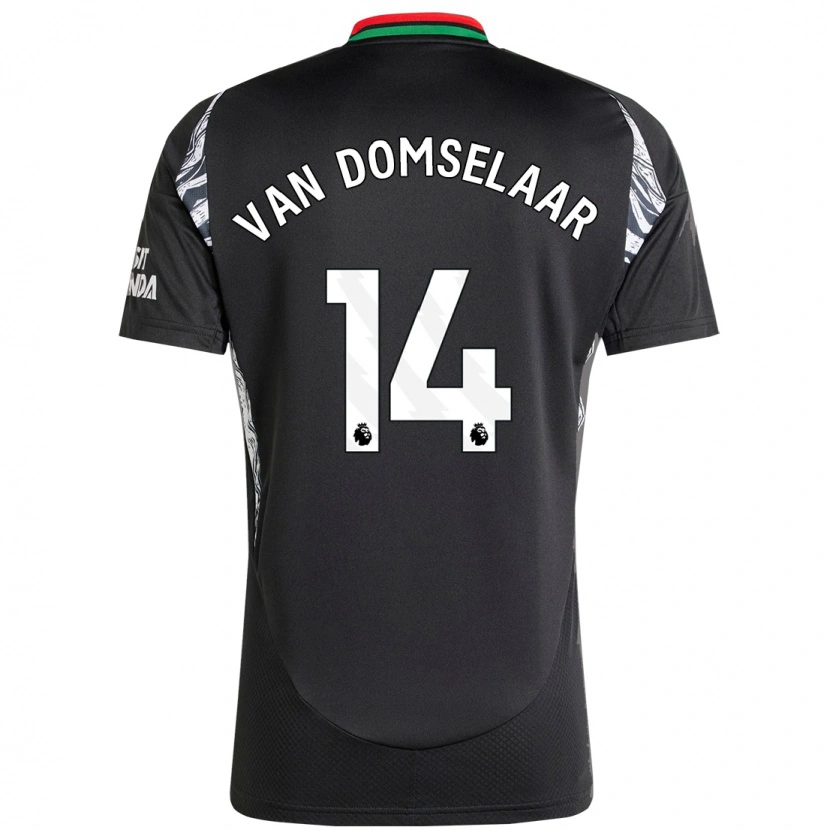 Danxen Mujer Camiseta Daphne Van Domselaar #14 Negro 2ª Equipación 2024/25 La Camisa