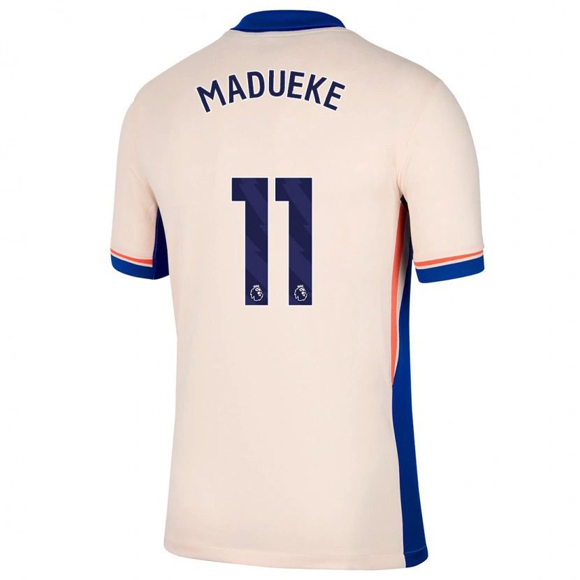 Danxen Mujer Camiseta Noni Madueke #11 Beige Claro 2ª Equipación 2024/25 La Camisa