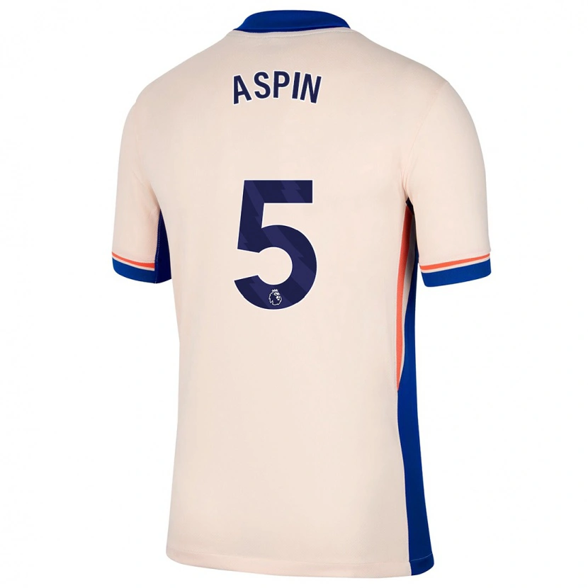 Danxen Mujer Camiseta Brooke Aspin #5 Beige Claro 2ª Equipación 2024/25 La Camisa