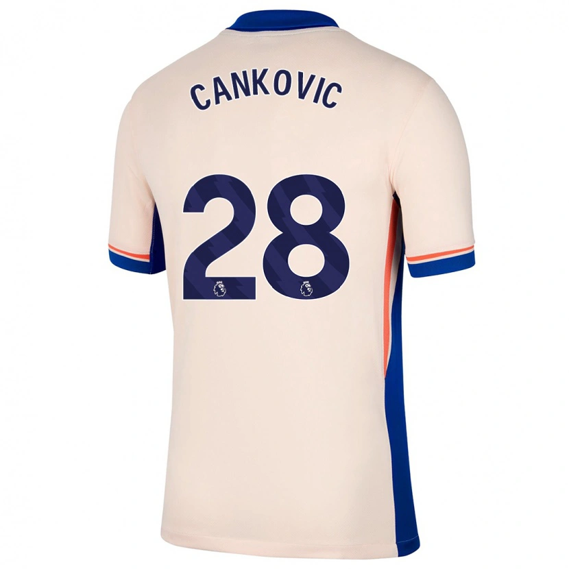 Danxen Mujer Camiseta Jelena Čanković #28 Beige Claro 2ª Equipación 2024/25 La Camisa