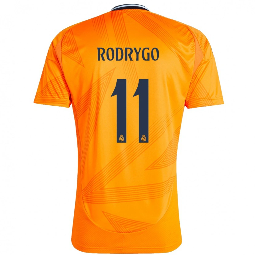 Danxen Mujer Camiseta Rodrygo #11 Naranja 2ª Equipación 2024/25 La Camisa