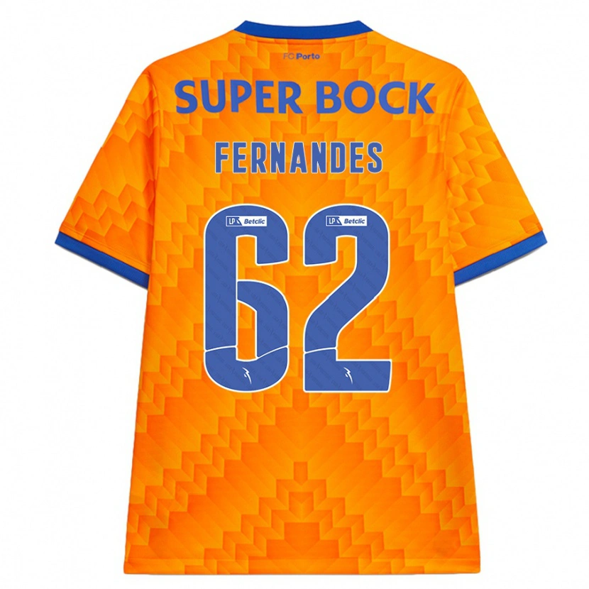 Danxen Mujer Camiseta Rodrigo Fernandes #62 Naranja 2ª Equipación 2024/25 La Camisa