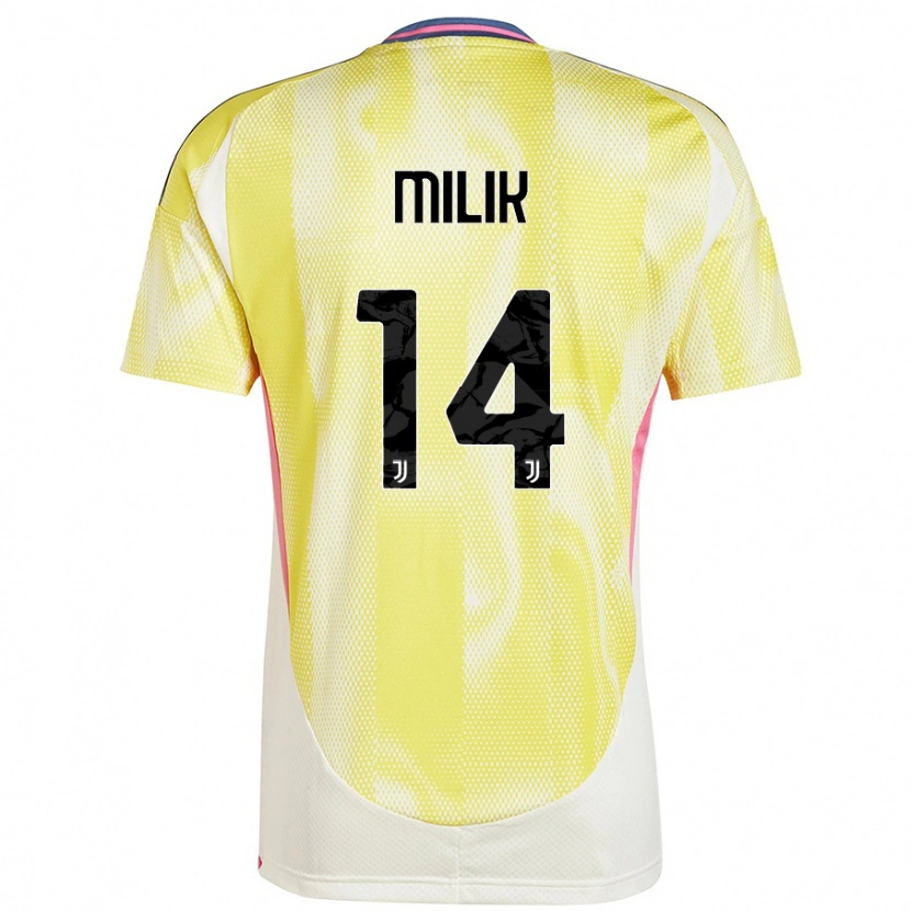 Danxen Mujer Camiseta Arkadiusz Milik #14 Amarillo Solar 2ª Equipación 2024/25 La Camisa