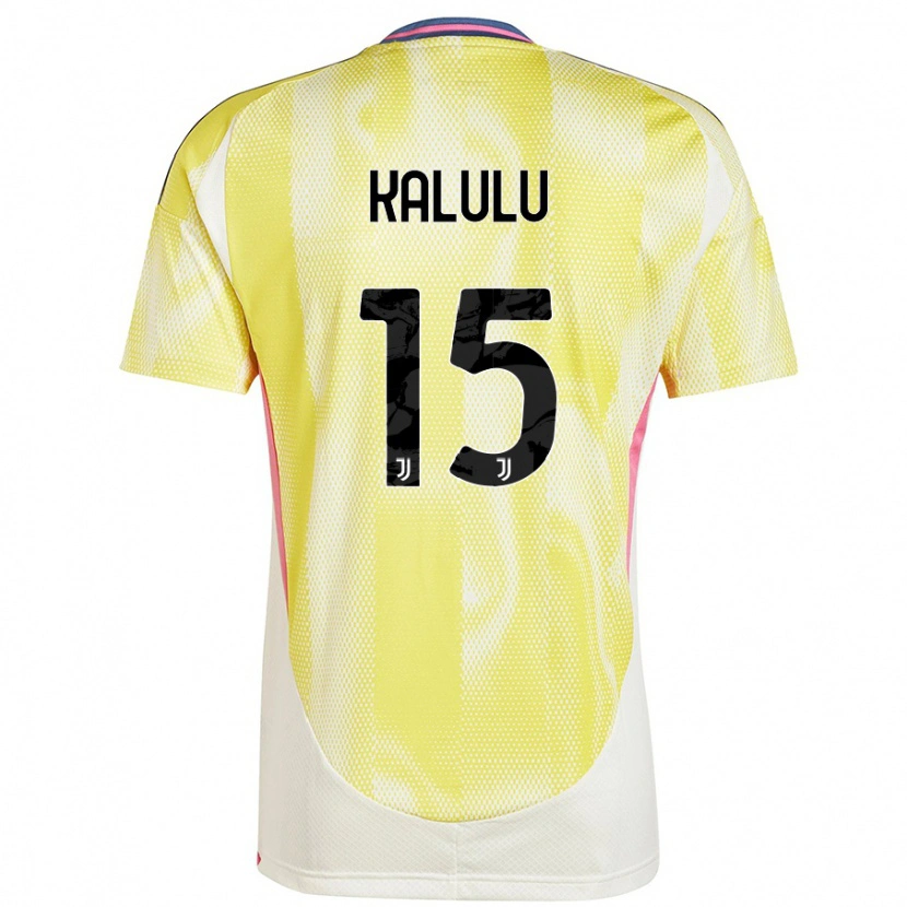 Danxen Mujer Camiseta Pierre Kalulu #15 Amarillo Solar 2ª Equipación 2024/25 La Camisa