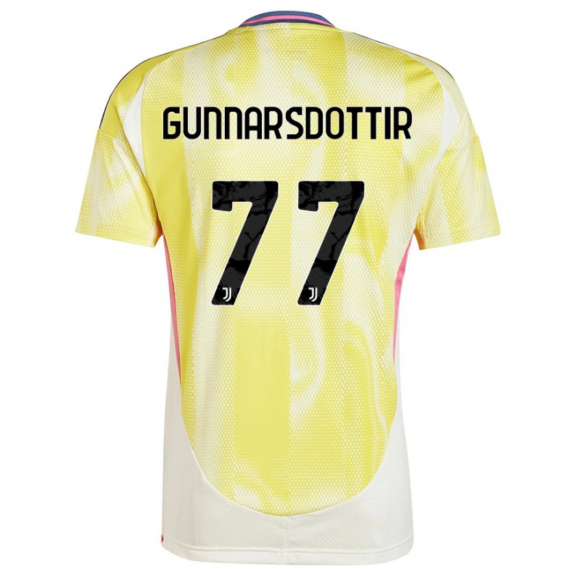 Danxen Mujer Camiseta Sara Björk Gunnarsdóttir #77 Amarillo Solar 2ª Equipación 2024/25 La Camisa