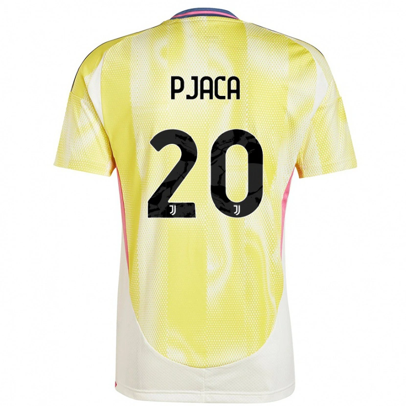 Danxen Mujer Camiseta Marko Pjaca #20 Amarillo Solar 2ª Equipación 2024/25 La Camisa