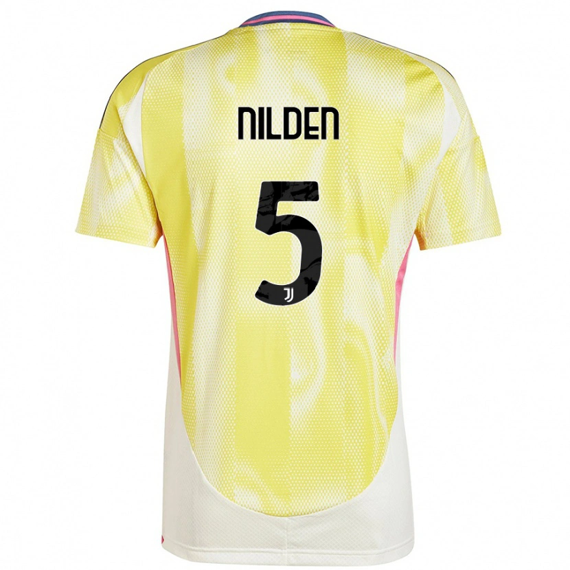 Danxen Mujer Camiseta Amanda Nilden #5 Amarillo Solar 2ª Equipación 2024/25 La Camisa