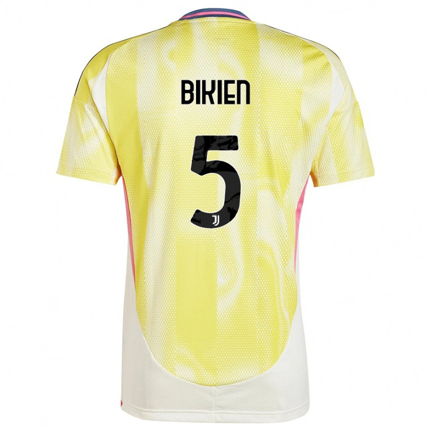 Danxen Mujer Camiseta Felix Nzouango Bikien #5 Amarillo Solar 2ª Equipación 2024/25 La Camisa