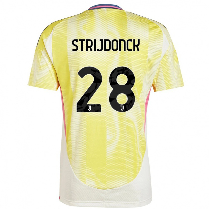 Danxen Mujer Camiseta Bayron Strijdonck #28 Amarillo Solar 2ª Equipación 2024/25 La Camisa