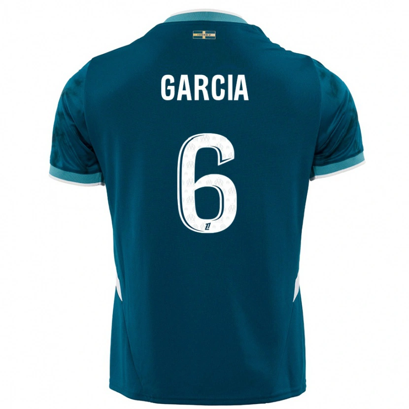 Danxen Mujer Camiseta Ulisses Garcia #6 Azul Turquesa 2ª Equipación 2024/25 La Camisa