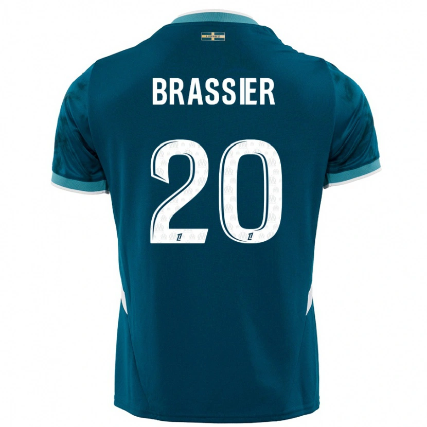 Danxen Mujer Camiseta Lilian Brassier #20 Azul Turquesa 2ª Equipación 2024/25 La Camisa