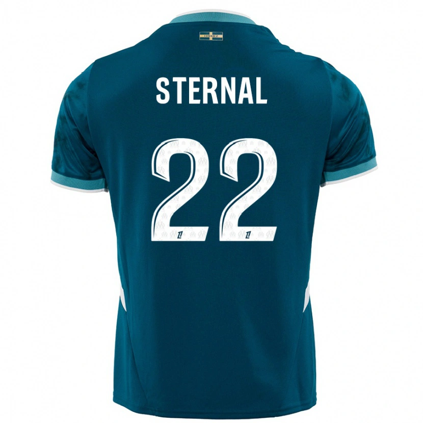 Danxen Mujer Camiseta Enzo Sternal #22 Azul Turquesa 2ª Equipación 2024/25 La Camisa