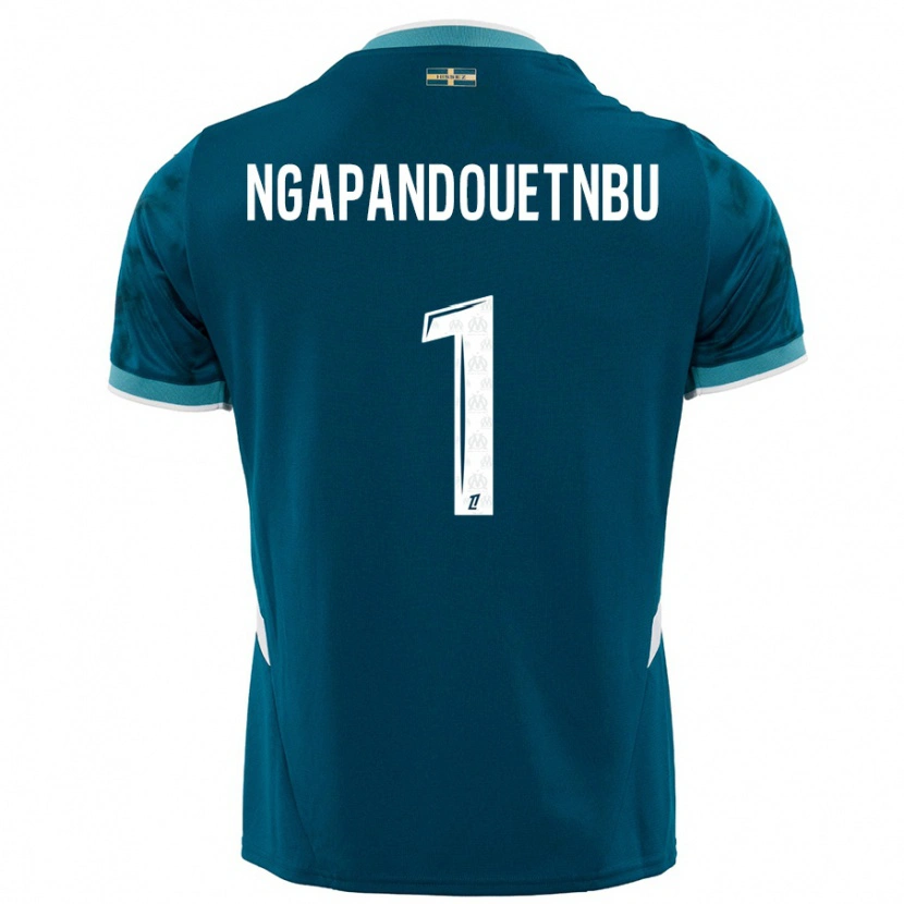 Danxen Mujer Camiseta Simon Ngapandouetnbu #1 Azul Turquesa 2ª Equipación 2024/25 La Camisa