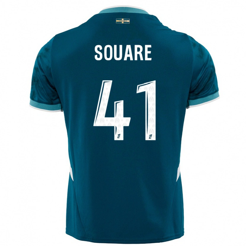 Danxen Mujer Camiseta Cheick Souare #41 Azul Turquesa 2ª Equipación 2024/25 La Camisa