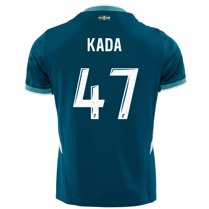 Danxen Mujer Camiseta Joakim Kada #47 Azul Turquesa 2ª Equipación 2024/25 La Camisa