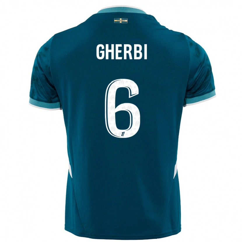 Danxen Mujer Camiseta Candice Gherbi #6 Azul Turquesa 2ª Equipación 2024/25 La Camisa