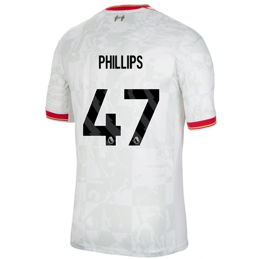 Danxen Mujer Camiseta Nathaniel Phillips #47 Blanco Rojo Negro Equipación Tercera 2024/25 La Camisa