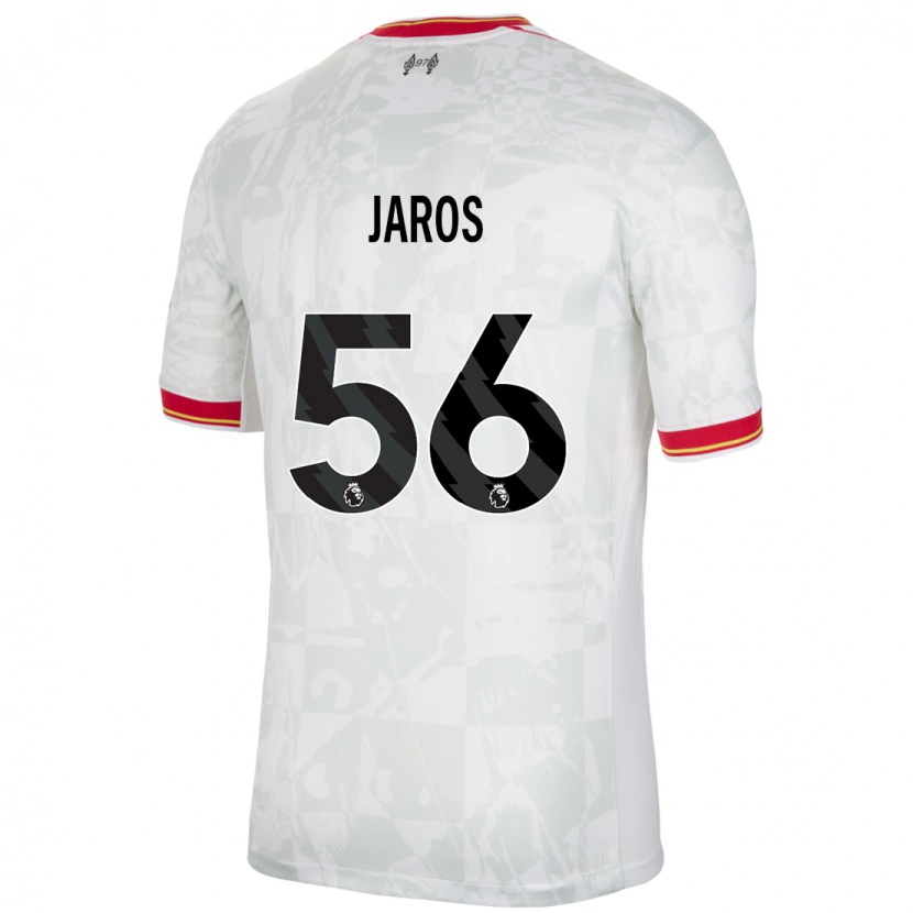 Danxen Mujer Camiseta Vitezslav Jaros #56 Blanco Rojo Negro Equipación Tercera 2024/25 La Camisa