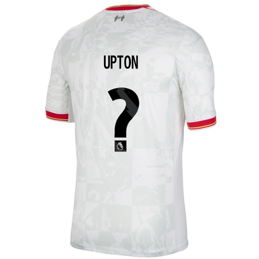 Danxen Mujer Camiseta Joe Upton #0 Blanco Rojo Negro Equipación Tercera 2024/25 La Camisa