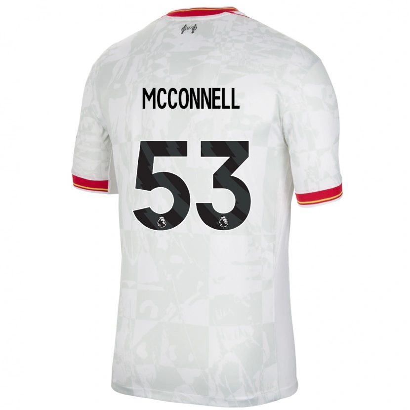 Danxen Mujer Camiseta James Mcconnell #53 Blanco Rojo Negro Equipación Tercera 2024/25 La Camisa