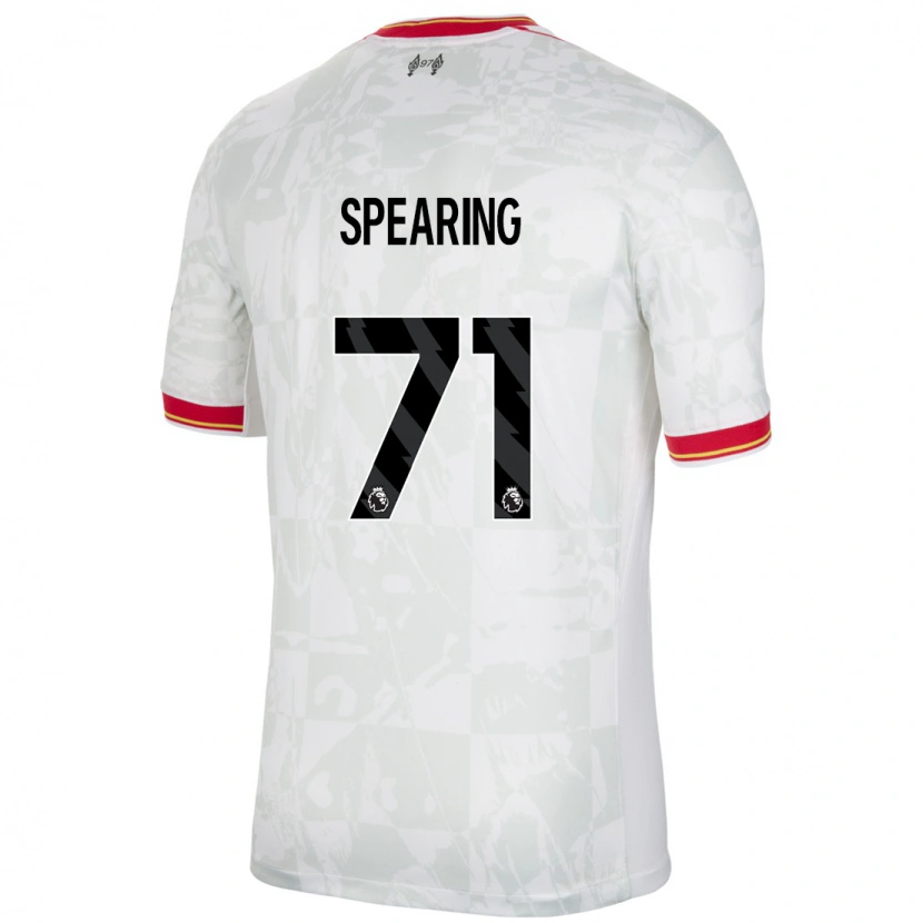 Danxen Mujer Camiseta Jay Spearing #71 Blanco Rojo Negro Equipación Tercera 2024/25 La Camisa