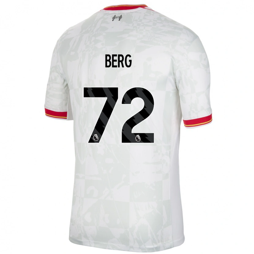 Danxen Mujer Camiseta Sepp Van Den Berg #72 Blanco Rojo Negro Equipación Tercera 2024/25 La Camisa