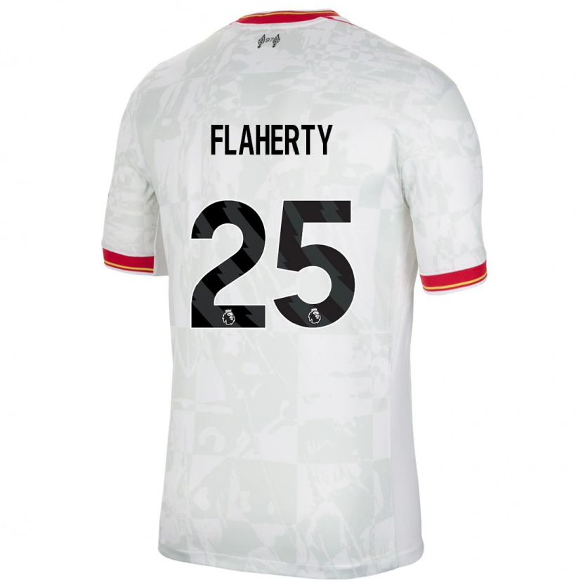 Danxen Mujer Camiseta Gilly Flaherty #25 Blanco Rojo Negro Equipación Tercera 2024/25 La Camisa