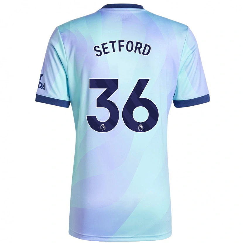 Danxen Mujer Camiseta Tommy Setford #36 Agua Equipación Tercera 2024/25 La Camisa