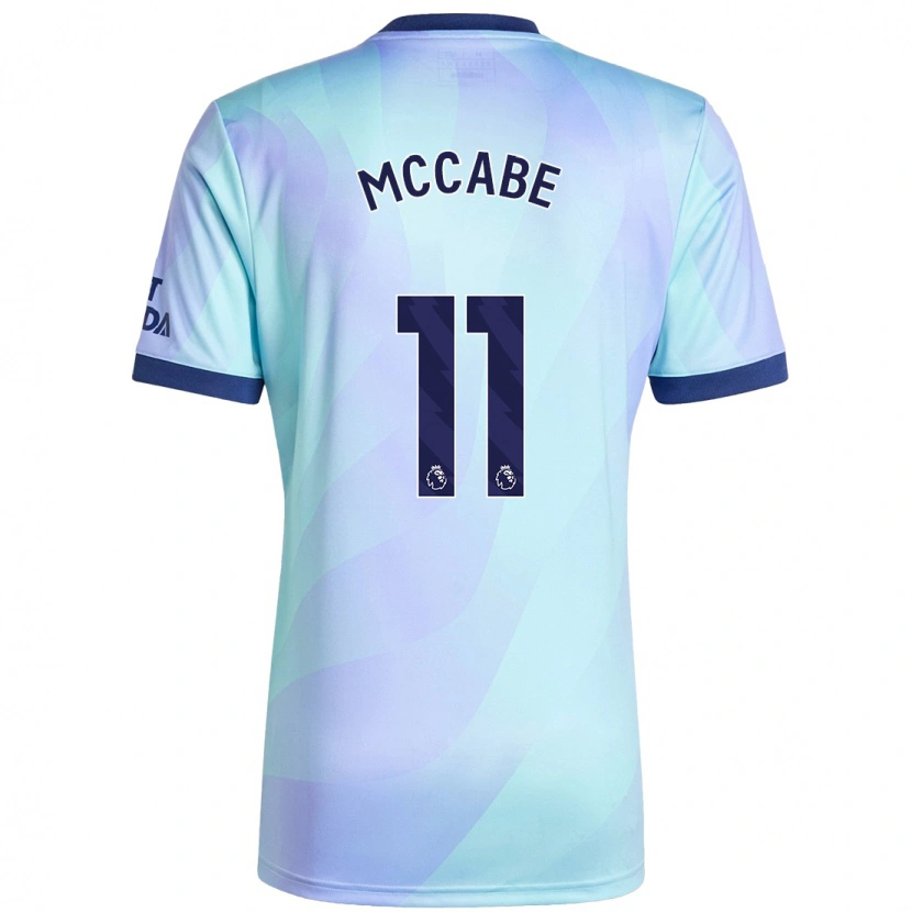 Danxen Mujer Camiseta Katie Mccabe #11 Agua Equipación Tercera 2024/25 La Camisa