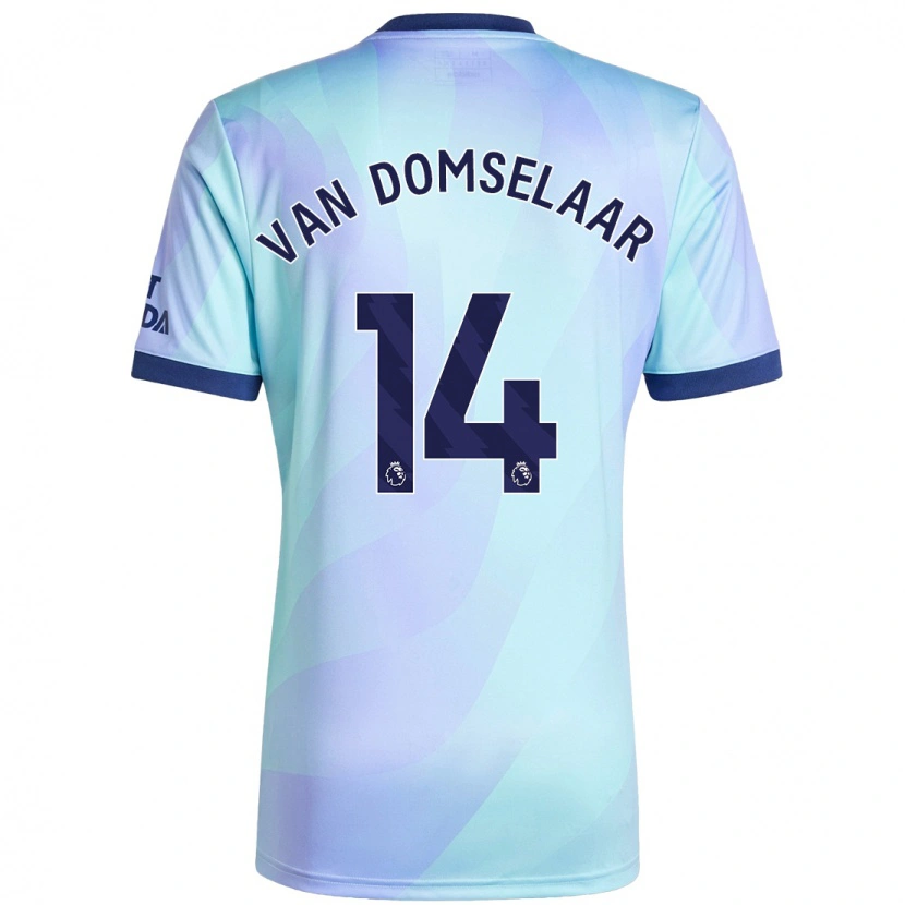 Danxen Mujer Camiseta Daphne Van Domselaar #14 Agua Equipación Tercera 2024/25 La Camisa