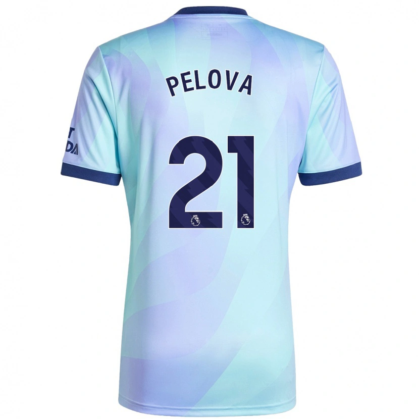 Danxen Mujer Camiseta Victoria Pelova #21 Agua Equipación Tercera 2024/25 La Camisa