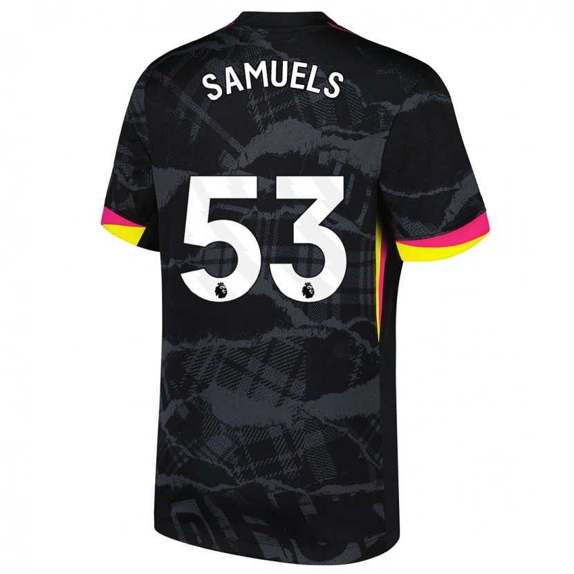 Danxen Mujer Camiseta Ishé Samuels-Smith #53 Negro Rosa Equipación Tercera 2024/25 La Camisa