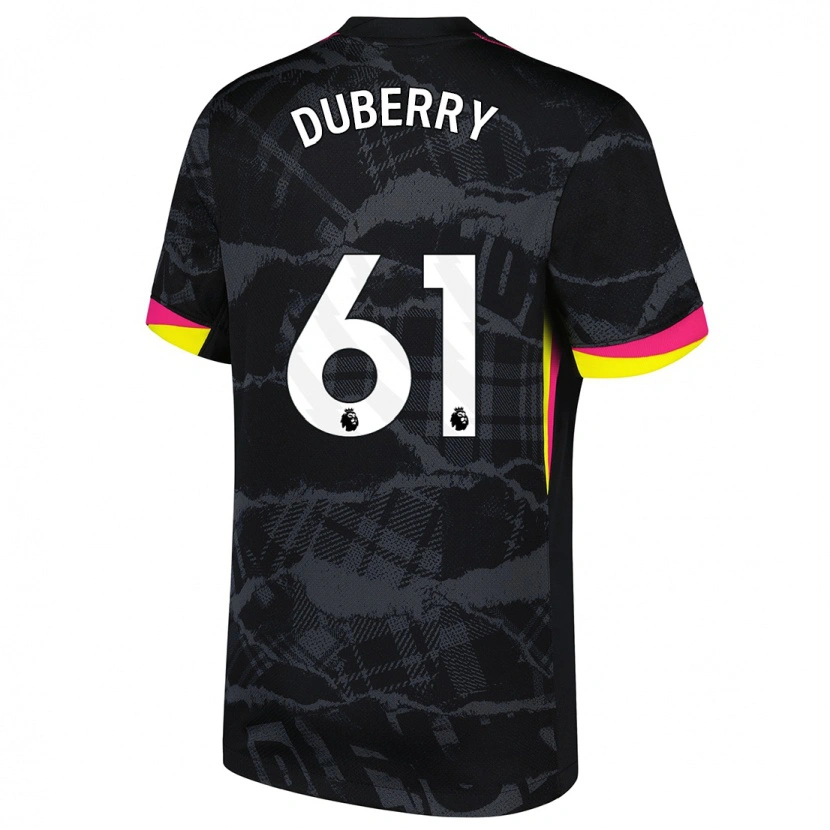 Danxen Mujer Camiseta Zain Silcott-Duberry #61 Negro Rosa Equipación Tercera 2024/25 La Camisa