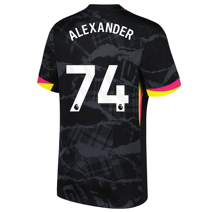 Danxen Mujer Camiseta Reiss-Alexander Russell-Denny #74 Negro Rosa Equipación Tercera 2024/25 La Camisa