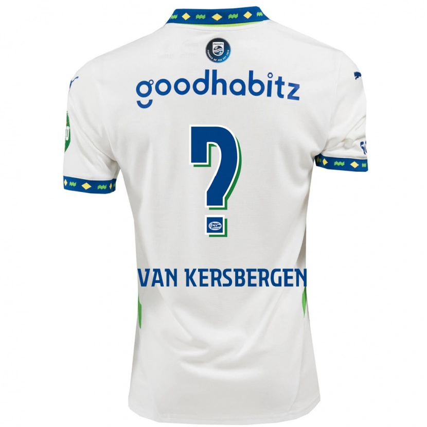 Danxen Mujer Camiseta Sander Van Kersbergen #0 Blanco Azul Oscuro Equipación Tercera 2024/25 La Camisa