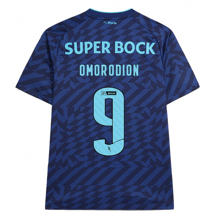 Danxen Mujer Camiseta Samu Omorodion #9 Azul Marino Equipación Tercera 2024/25 La Camisa