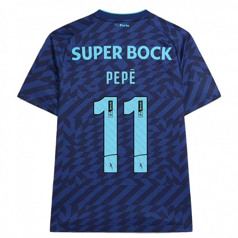 Danxen Mujer Camiseta Pepê #11 Azul Marino Equipación Tercera 2024/25 La Camisa