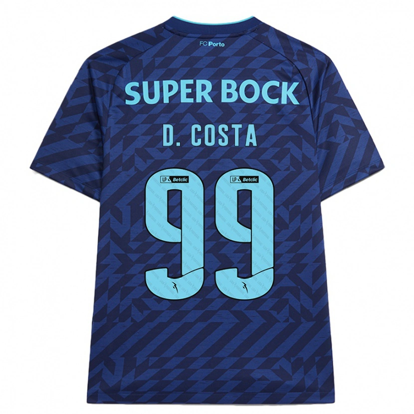 Danxen Mujer Camiseta Diogo Costa #99 Azul Marino Equipación Tercera 2024/25 La Camisa