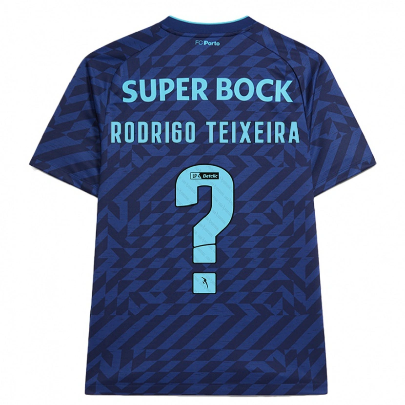 Danxen Mujer Camiseta Rodrigo Teixeira #0 Azul Marino Equipación Tercera 2024/25 La Camisa