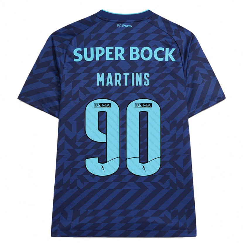 Danxen Mujer Camiseta Gil Martins #90 Azul Marino Equipación Tercera 2024/25 La Camisa