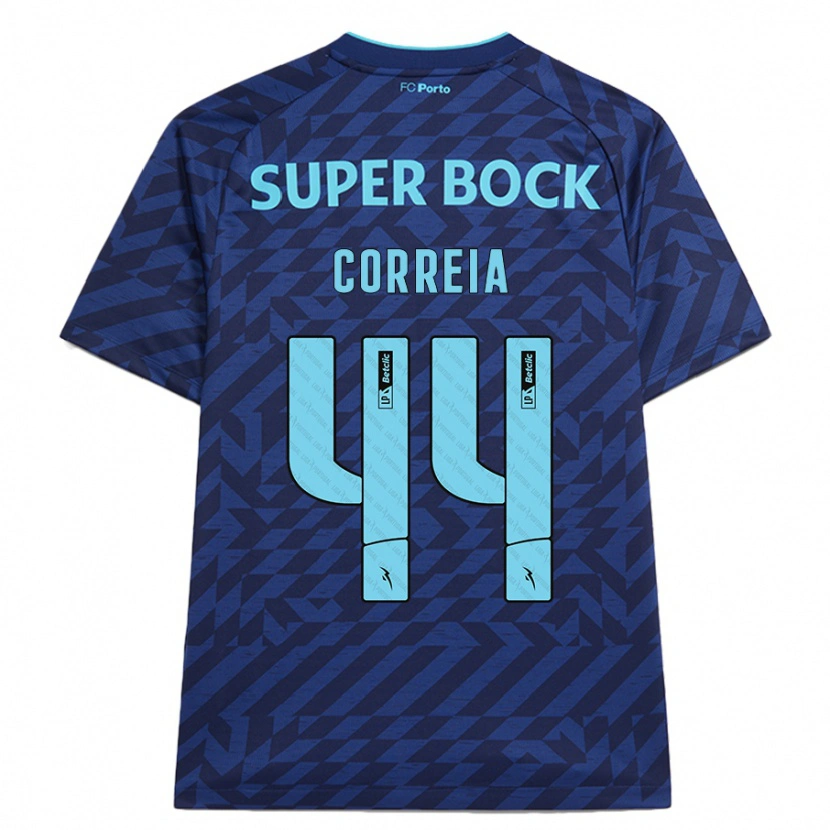 Danxen Mujer Camiseta Romain Correia #44 Azul Marino Equipación Tercera 2024/25 La Camisa