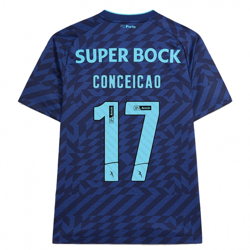 Danxen Mujer Camiseta Rodrigo Conceicao #17 Azul Marino Equipación Tercera 2024/25 La Camisa