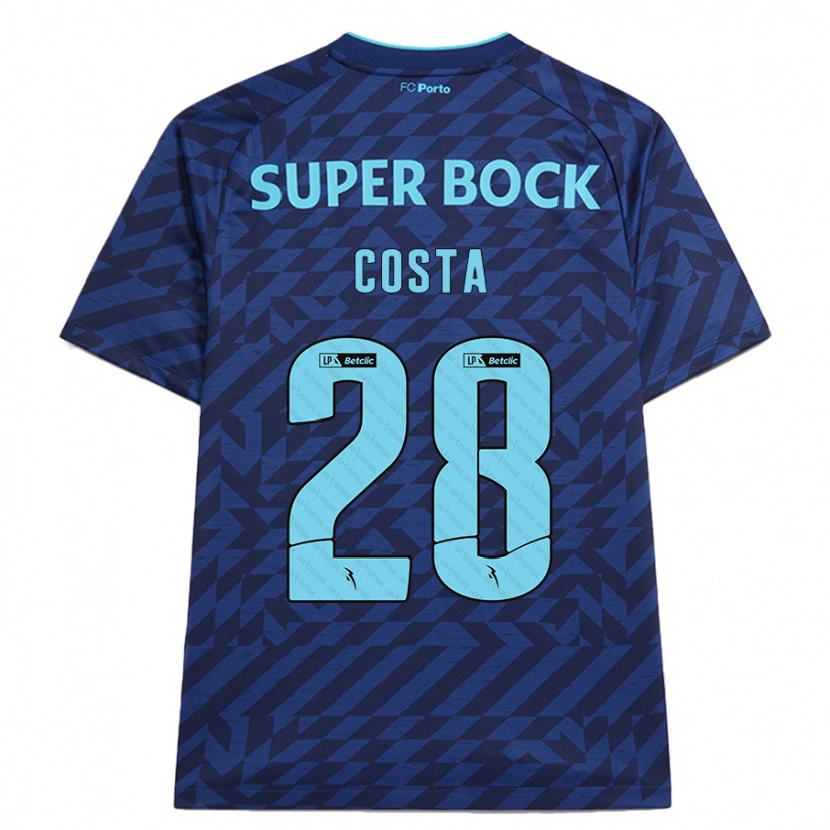 Danxen Mujer Camiseta Bruno Costa #28 Azul Marino Equipación Tercera 2024/25 La Camisa