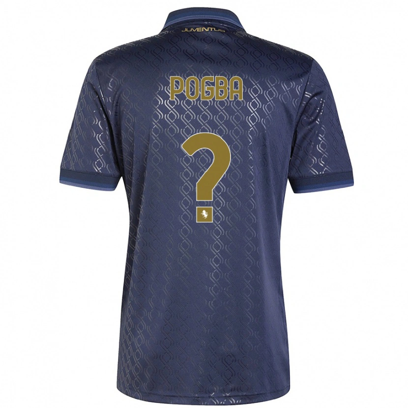 Danxen Mujer Camiseta Paul Pogba #0 Azul Marino Equipación Tercera 2024/25 La Camisa