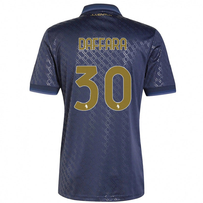 Danxen Mujer Camiseta Giovanni Daffara #30 Azul Marino Equipación Tercera 2024/25 La Camisa