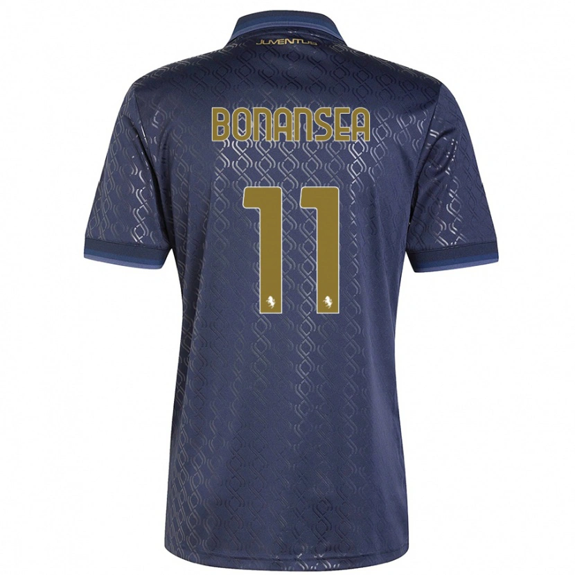 Danxen Mujer Camiseta Barbara Bonansea #11 Azul Marino Equipación Tercera 2024/25 La Camisa