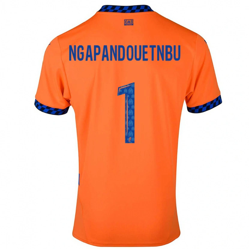 Danxen Mujer Camiseta Simon Ngapandouetnbu #1 Naranja Azul Oscuro Equipación Tercera 2024/25 La Camisa