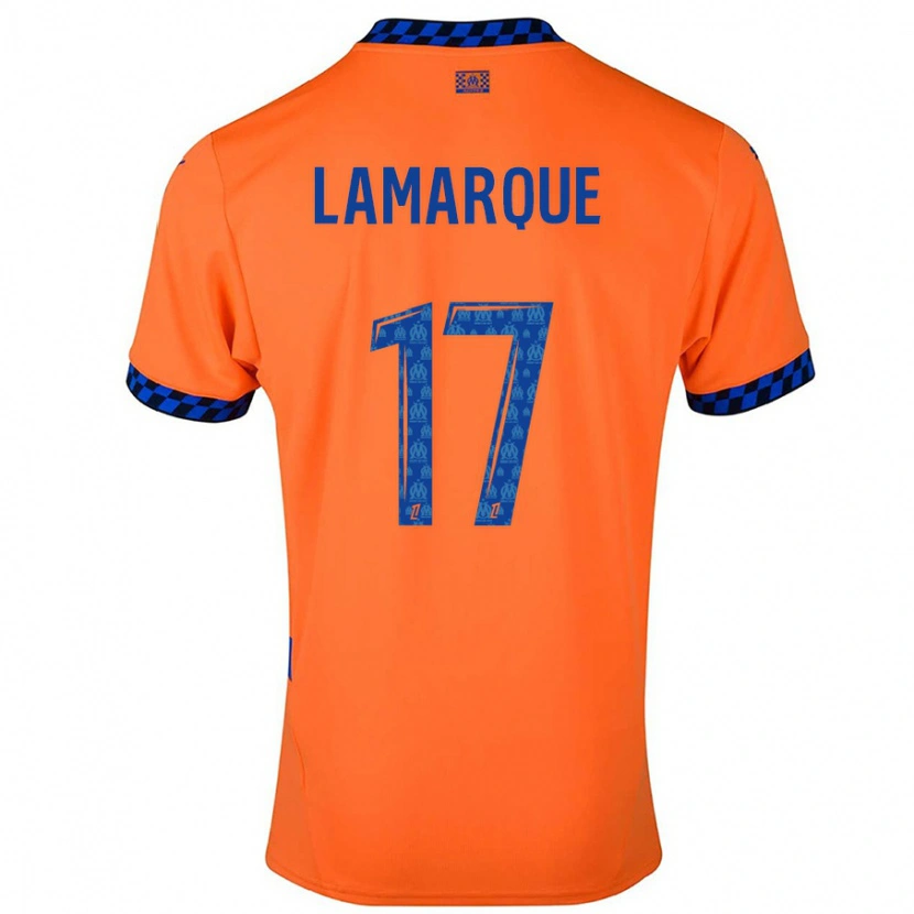 Danxen Mujer Camiseta Alais Lamarque #17 Naranja Azul Oscuro Equipación Tercera 2024/25 La Camisa