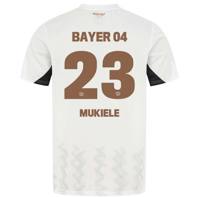 Danxen Niño Camiseta Nordi Mukiele #23 Blanco Azul Rojo 2ª Equipación 2024/25 La Camisa