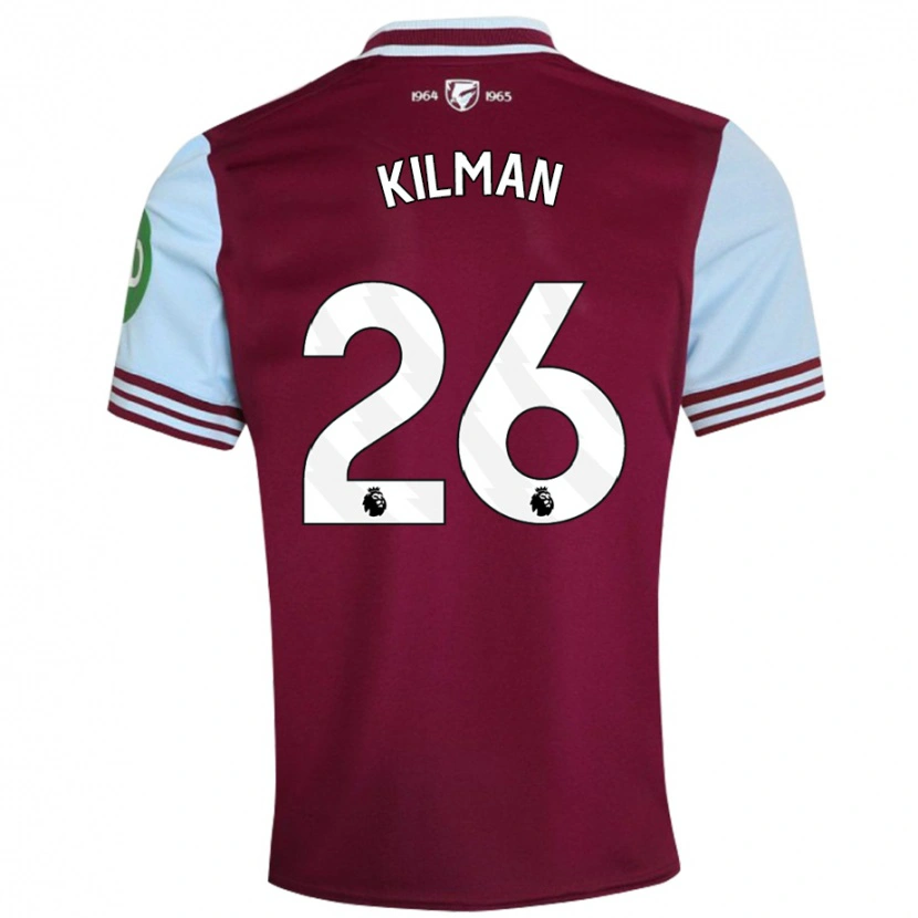 Danxen Niño Camiseta Max Kilman #26 Rojo Oscuro 1ª Equipación 2024/25 La Camisa